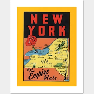New York - The Empire State Window / Luggage Decal - 1950s Posters and Art